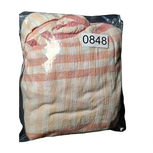 Madewell Ombre Gingham Check Short Sleeve Central Tunic Button Up Shirt Size XL - Picture 13 of 13